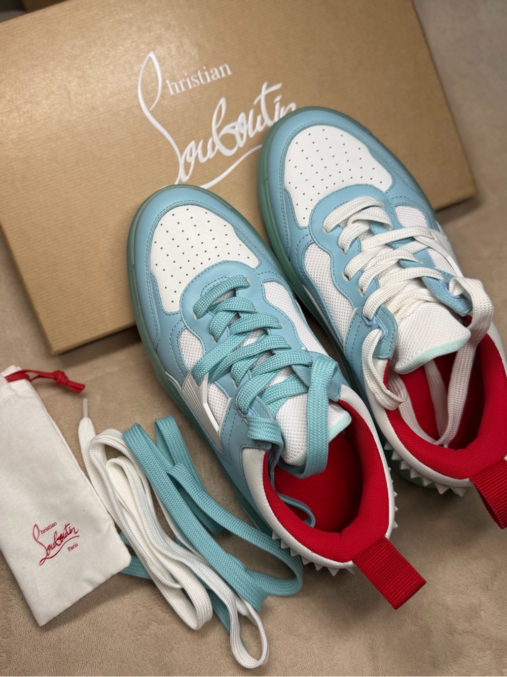 ❤️Christian Louboutin ASTROLOUBI DONNA FLAT SIZE 37 New authentic!